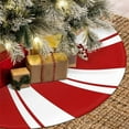 thumbnail image 6 of Mint Sugar Double Swirl Candy Christmas Tree Skirt Christmas Decorations Skirt Rustic Holiday New Year Party Tree Mats, 6 of 6