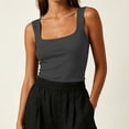 thumbnail image 5 of Fewfanhot Womens Tank Tops Square Neck Crop Tops Loose Sleeveless Halter Slim Fit Tank Top, 5 of 6