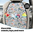 thumbnail image 5 of Naloa Watercolor Wildflowers 1 2Pcs Anti-Kick Back Seat Cover Kick Mat, Car Seat Protector with 3 Storage Pockets, 5 of 8