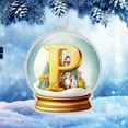 thumbnail image 2 of LanSuare 26 Letter Snow Globe Christmas Ornaments, Acrylic Christmas Tree Pendant, Personalized Christmas Ornaments for Party Decoration, Xmas Tree Hanging Decor（P）, 2 of 4