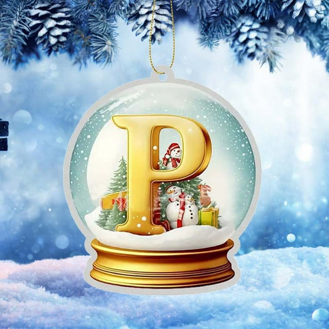 Xihbxyly Colgante de Acrílico de Cristal Amarillo, Diseño de 26 Letras, Multifuncional, para Decorar El Hogar, para Espejo de Coche, Adorno para Árbol de Navidad, para Celebraciones Festivas, Fácil d
