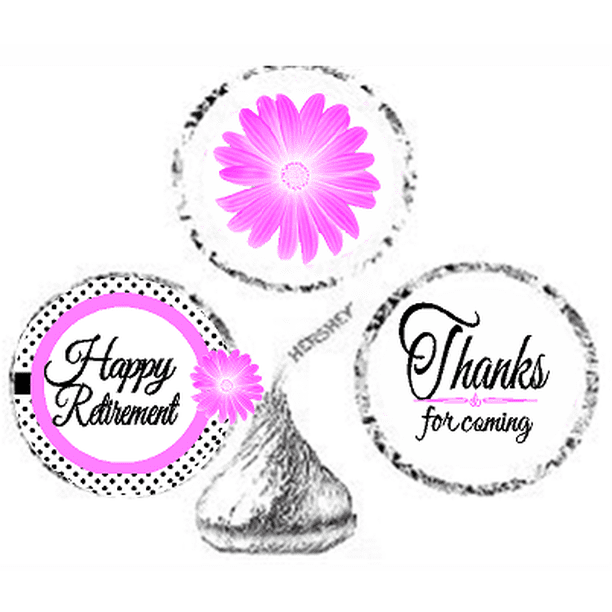 216ct Pink Happy Retirement Party Favor Hersheys Kisses Candy ...