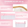 thumbnail image 4 of Sea Team 90L Extra Large Capacity Laundry Hamper with Lid, Removable Bag & Bamboo Handles, Foldable Dirty Clothes Bin for Family, Laundry Room, Bedroom & Closet, Pink, 4 of 8