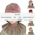 thumbnail image 6 of Favoffer Kids' Wool Baseball Hat Bow-Decorated Thickened Boys Girls Fall Winter Cotton Lamb Warm Hat 1-5Y, 6 of 6