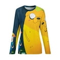 thumbnail image 6 of Adventure Time Women's Pajama Top 3D Digital Print Sleepwear Trendy Crewneck Pullovers Long Sleeve Shirts M, 6 of 8
