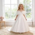 thumbnail image 6 of Fozruso Girls' Casual Dress Girls' Party Dress With Satin Bodice Sleeveless Bow Detail Wedding Birthday Dress,10-11 Years, 6 of 7