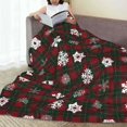 thumbnail image 6 of Honeii Plaid Snowflakes Festive Print Fleece Blanket - Throw Blanket for Bed, Sofa, Couch, Camping, and Travel , Microplush Ultra Soft Warm Blanket-80"x60", 6 of 7