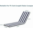 thumbnail image 5 of Outdoor Lounge Chair Cushion Replacement Patio Funiture Seat Cushion Chaise Lounge Cushion (Blue Striped), 5 of 12