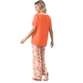 thumbnail image 5 of MINTREUS Womens Pajamas Sets 2 Piece Short Sleeve Lounge Set Printed Loose Pants Pj Sets, S-2XL, 5 of 7