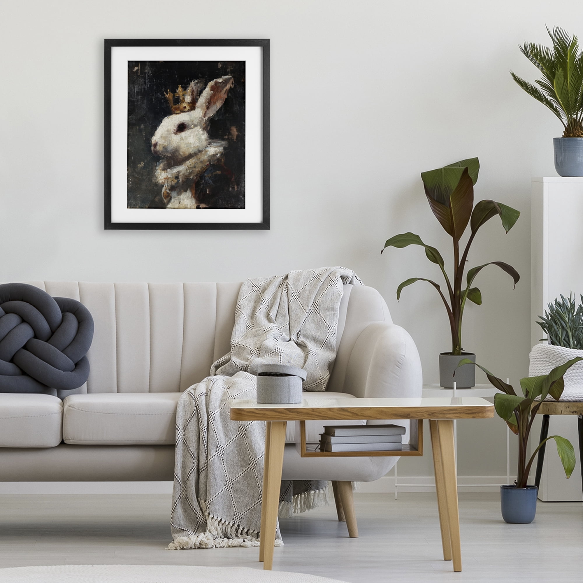 Stupell Industries Regal Monarch Rabbit Black Framed Print Under Glass, design by Svetlana Aleynikova