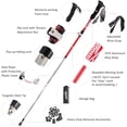 thumbnail image 3 of Juego de bastones de trekking plegables de 2 piezas para hombres y mujeres bastones para caminar, 3 of 8