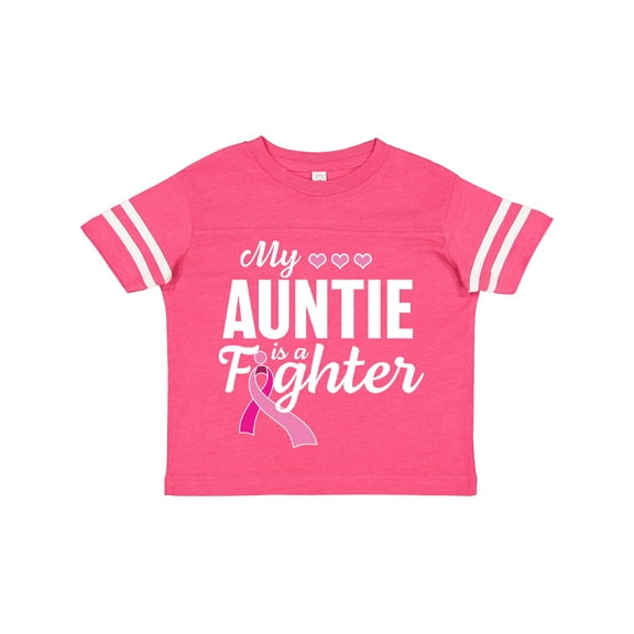Inktastic Breast Cancer Awareness My Auntie is a Fighter Boys or Girls Toddler T-Shirt