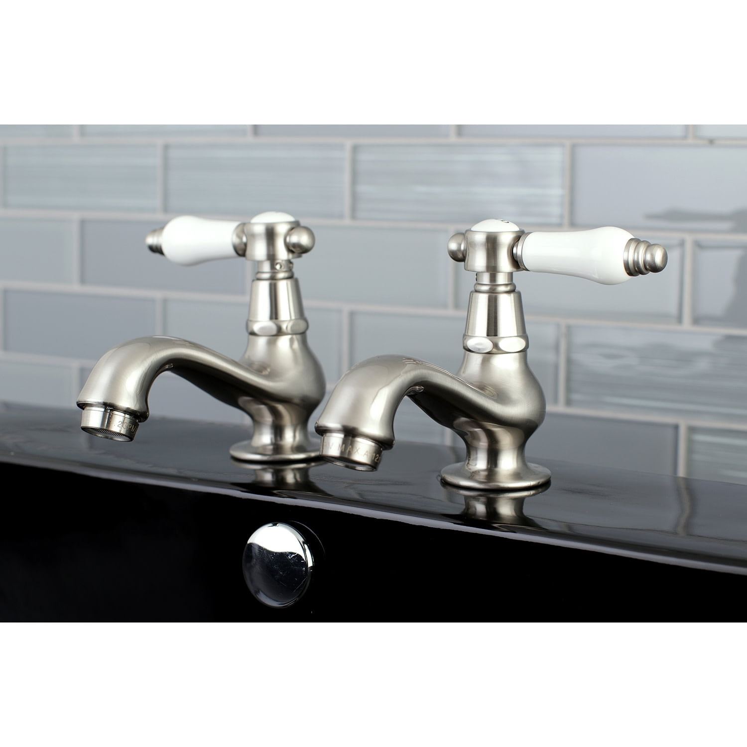 Kingston Brass KS1108BPL Basin Tap Faucet with Lever Handle, Brushed Nickel