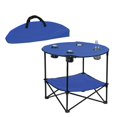 thumbnail image 1 of 2-Tier Folding Table, Blue, 1 of 1