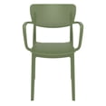 thumbnail image 4 of Compamia Loft Indoor Outdoor Dining Arm Chair, Olive Green (Set of 1), 4 of 8