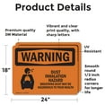 thumbnail image 2 of (2 Pack) Dust Inhalation Hazard OSHA Warning Sign 24 Inch X 18 Inch Vinyl Label Decal Sticker Weather Resistant, UV Protected for Workplace, Business, and Construction Site, Made in the, 2 of 7