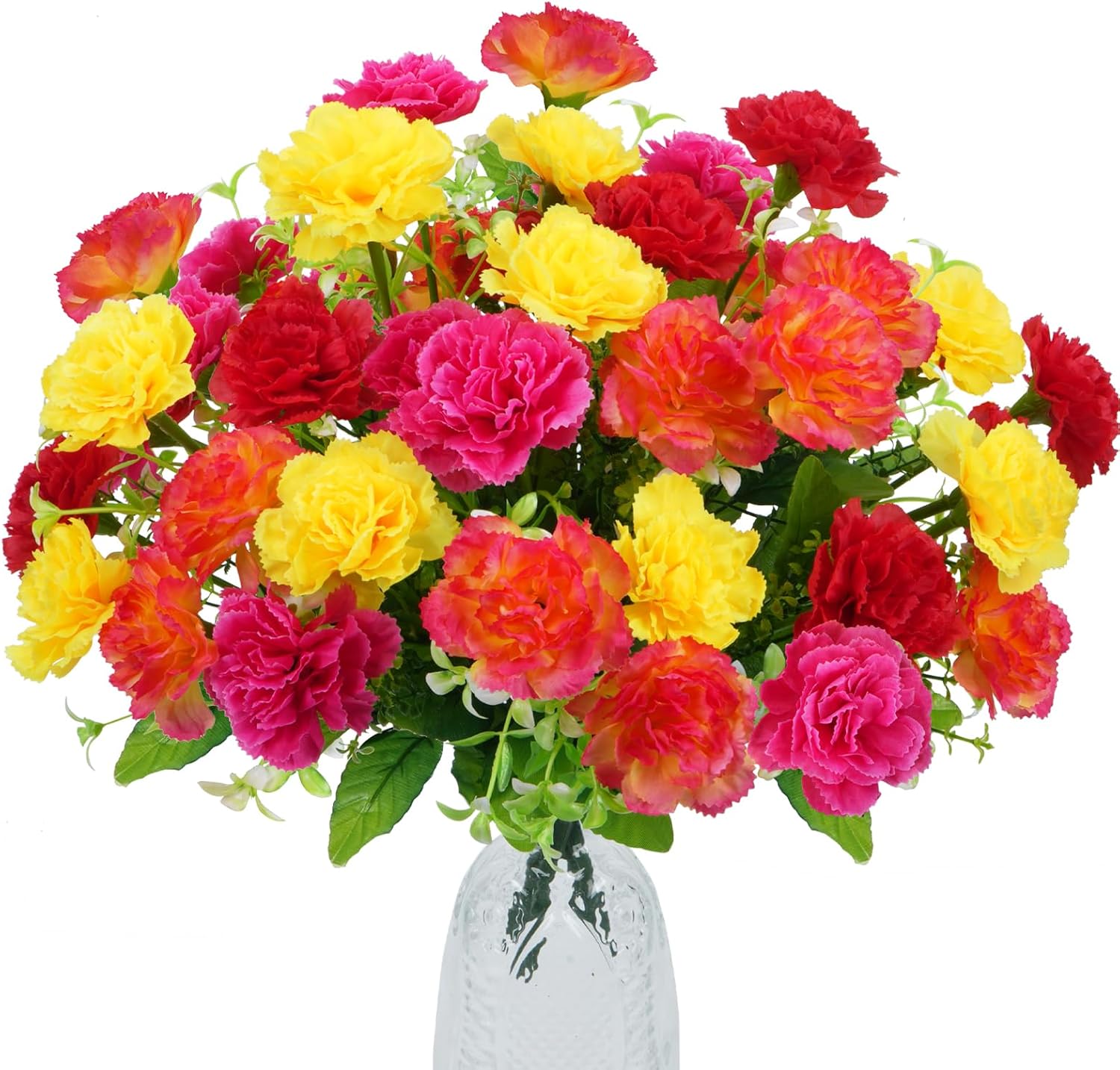 Fall Flowers Artificial Faux Gerbera Daisies Flowers Fake Silk Flowers Arrangements Fall Cemetery Flowers for Grave for Home Indoor Table Vase Wedding Party Halloween Autumn Decor (13.38in)