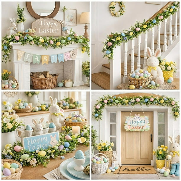 Couronne de Pâques,Décorations De Lapin De 50 cm | Guirlande De Porte D'entrée Avec E,Pour Embellissement Printemps Maison Intérieur Extérieur Mur Fenêtre Style Campagne Couronne de Pâques,Décorations De Lapin De 50 cm | Guirlande De Porte D'entrée Avec E,Pour Embellissement Printemps Maison Intérieur Extérieur Mur Fenêtre Style Campagne