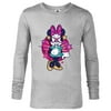 Disney Minnie Mouse Party Mask Mardi Gras Carnival Holiday - Long Sleeve T-Shirt for Men - Customized-Athletic Heather