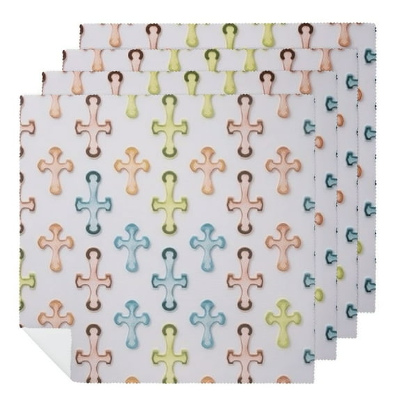 PHYHOO Easter Cloth Napkins Bunny Luncheon Napkins Cloth Napkins Dinner Napkins for Spring Easter Party Supplies Table Decorations 2 PCS