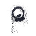 thumbnail image 4 of Corona de Halloween para puerta delantera, corona de flores con decoraciones de cuervos, colgante decorativo, guirnalda decorativa de escena espeluzna, 4 of 9
