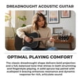 thumbnail image 3 of Fender FA-125 Dreadnought Acoustic Guitar - Black w/ Gig Bag, 3 of 6