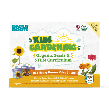 Back to the Roots Kids Gardening  Flower  and STEM Curriculum, 4 Pieces