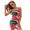 thumbnail image 1 of Juicy Pastèque. Robe de Fruits Tropicaux Aquarelle Robes de Mariage pour Fêtes Longue Robe Femmes Été, 1 of 4
