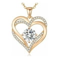 thumbnail image 5 of SEPARQI Eternal Heart Necklace Women Love Heart Pendant Clavicle Chain, 5 of 8
