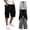 CUW97-Black, variant on 3Pcs Cargo Shorts For Men Casual Cotton Classic Bermuda Short Drawstring Comfort Big And Tall Pants With Pockets White L