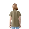 thumbnail image 7 of Short Sleeve Polo Shirts Girls Kids Uniform Polo Shirt 3-14 Years, Camel, 7 of 7