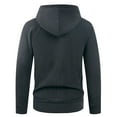 thumbnail image 3 of MHFRRA Chaqueta con Capucha Informal para Hombre, Forrada para Exteriores, Otoño E Invierno Negro, 3 of 7