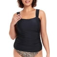 thumbnail image 1 of RELLECIGA Women's Bandeau Ruched Tankini Top Swimsuits, 1 of 6