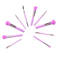 thumbnail image 3 of Juego de brochas de maquillaje para principiantes Nikou color morado, 3 of 15