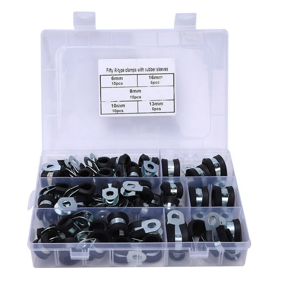 Abrazadera de Manguera Tipo R NikouMX 50 Piezas Herramienta