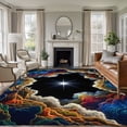 thumbnail image 2 of Rock Cave Washable Living Room Rugs 8'x10', Star Clouds Canyon Nature Abstract Low Pile Throw Large Area Rug Non-Slip Sturdy Edge Binding Carpet for Bedroom Dining Room Office, 2 of 9