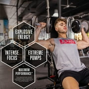 BSN N.O.-XPLODE Pre Workout Powder, Grape, 30 Servings