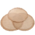 thumbnail image 3 of OUNONA 8-Piece Beige Burlap Placemats Set with Lace Trim, Round Jute Table Mats for Dining Room and Kitchen Table Decor, 3 of 7