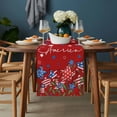 thumbnail image 2 of Independence Day Table Runner - 108 Inch Long, Kitchen Dining Table Runner Dresser Scarves, 4th of July Red Striped Stars Patriotic Farmhouse Decor for Coffee Tables Wedding Party Banquet, 2 of 8