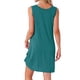 thumbnail image 3 of Camisón sin mangas para mujer INSPIRE CHIC, camisetas de dormir, pijamas, camisón con pliegues en la parte delantera, cuello redondo, vestido de noche XL verde, 3 of 6