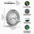 thumbnail image 2 of Nagina International Silver Deco Powder Coated Premium Nautical Aluminum Pirate's Ship's Porthole Clock | Exclusive Wall Decor Accent (10 Inches), 2 of 9