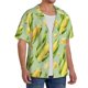 thumbnail image 2 of Fotbe Fresh Sweet Corn Camisa Estampada de Manga Corta para Hombre, Casual de Verano, Estilo Playero, Sin Arrugas-Small, 2 of 5