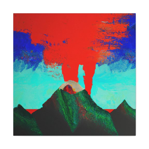 Volcano Eruption Ablaze - Canvas