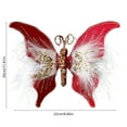 thumbnail image 3 of YFTDEF Christmas Butterflies Decoration Props, Red Polyester Butterfly, Sparkling 30x22in for Christmas Trees, Walls, Versatile Holiday Decor, Lightweight and Easy to Hang, 3 of 3