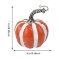 thumbnail image 3 of 4 Pcs 4 Inch Striped Artificial Pumpkins Halloween Pumpkin Decorations Fall Pumpkin Decor for Home Thanksgiving Halloween Tiered Tray Mantel Table Decor Red, 3 of 7