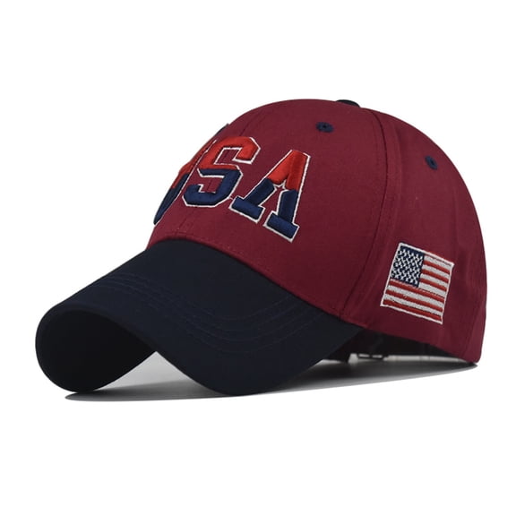 Baseball Cap for Women Men Summer USA Embroidery Adjustable Sun Hat Visors Baseball Caps Sport Fitness 4th of July Accessories