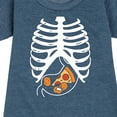 thumbnail image 3 of Instant Message - Pizza Nuggets Skeleton - Toddler & Youth Girls Fleece Dress, 3 of 6