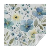 Square Tablecloth 52x52 Inch – Waterproof Polyester Printed Table Cover, Wrinkle Resistant & Washable for Kitchen Dining Picnic Party Decor, Single-v4-15, White