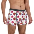 thumbnail image 5 of Men's Boxer Briefs, Blueberries pattern strawberry Soft Comfy Mens Underwear Boxer Briefs Breathable With Widen Waist, 5 of 7