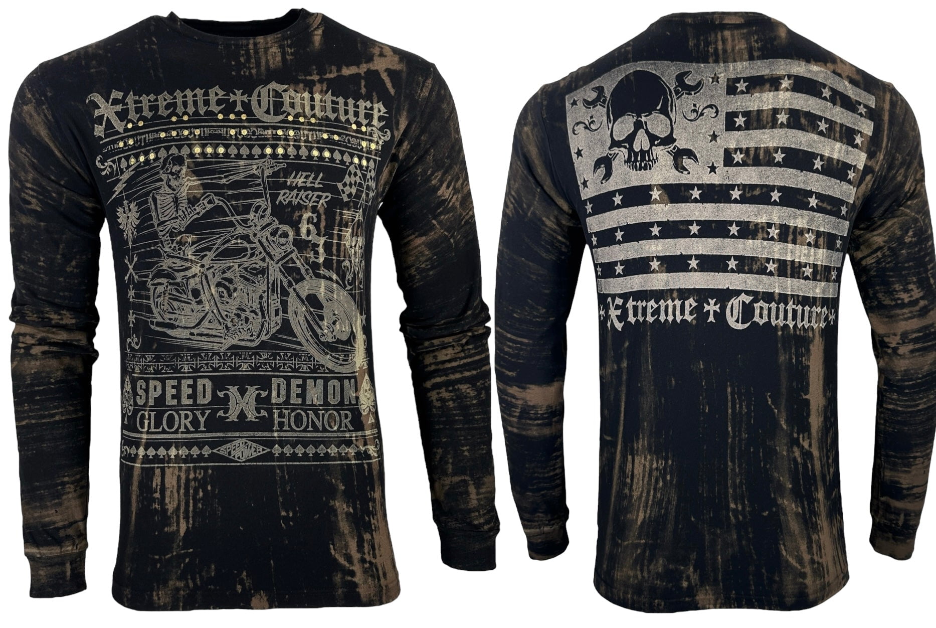 T-shirt Affliction Uomo Maglietta Xtreme Couture Uomo - Field Of Dreams, Cotone Morbido, Vestibilità Regular Maglietta Uomo Xtreme Couture - Foto 5